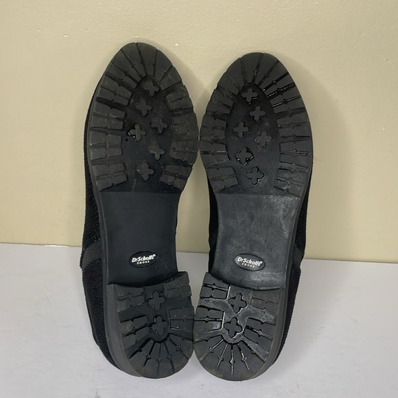 DR. SCHOLL’S Rolling Bootie Black Perforated Fabric Lug Outsile Slide-On 9M - Picture 12 of 14